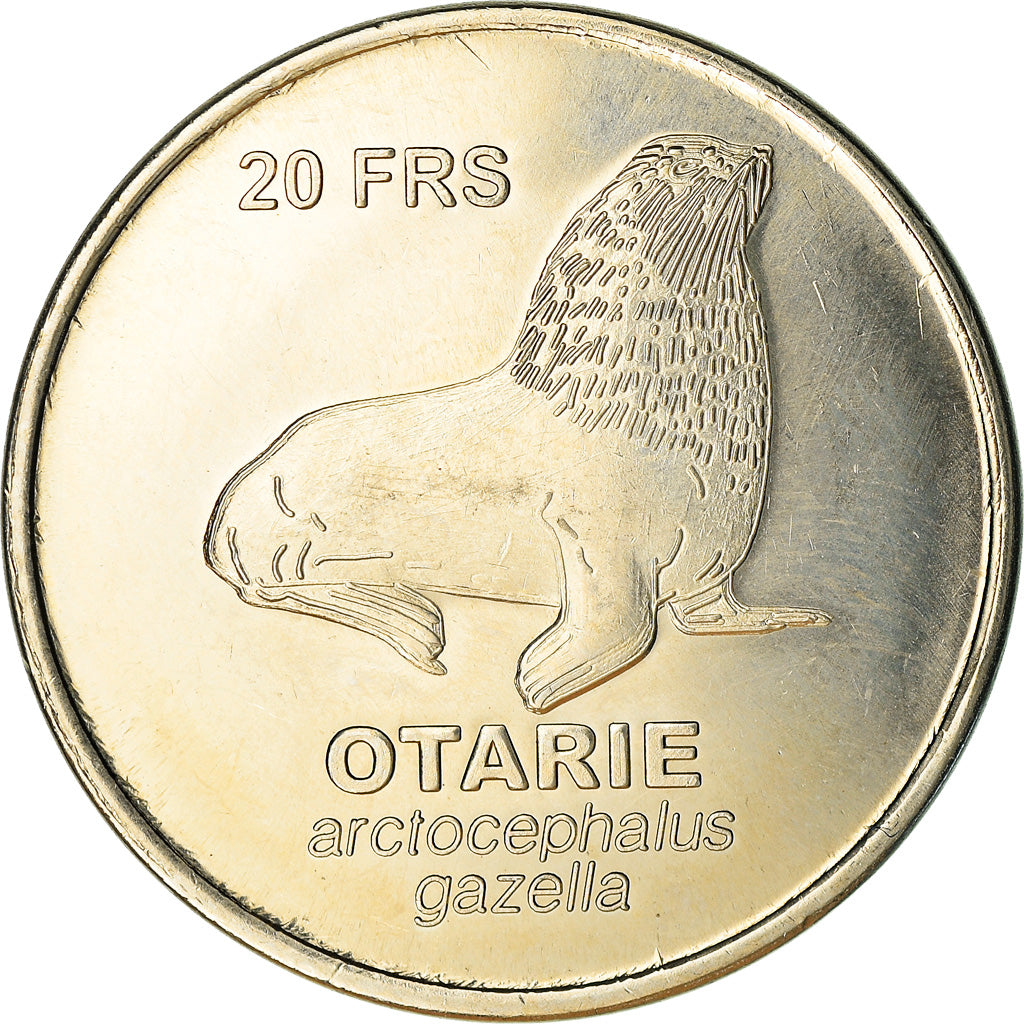 French Southern and Antartic Land, 20 Francs, Otarie, 2011, UNZ, Cupro-nickel