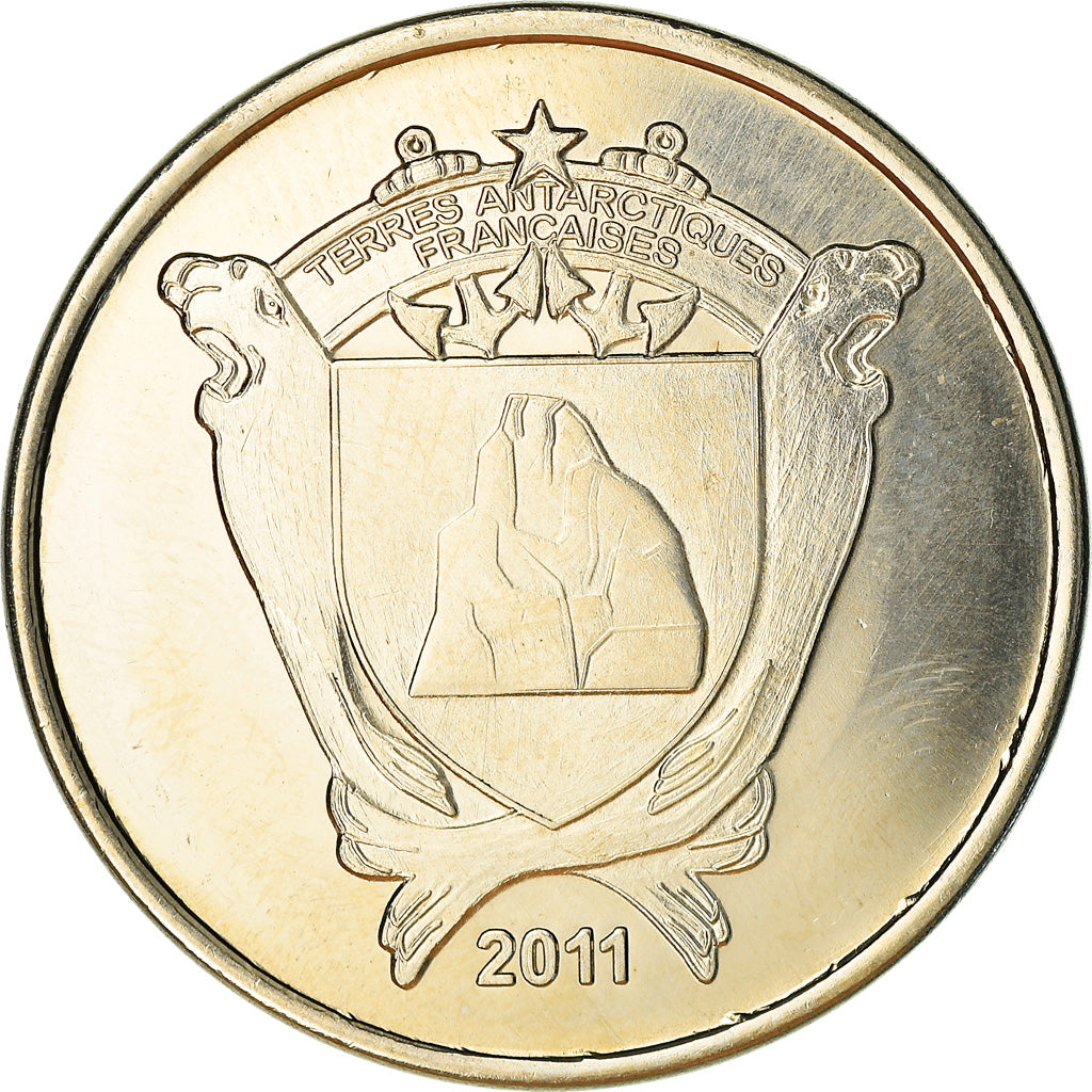 French Southern and Antartic Land, 20 Francs, Otarie, 2011, MS(63), Cupro-nickel