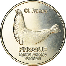 French Southern and Antartic Land, 50 Francs, Phoque, 2011, MS(63), Cupro-nickel