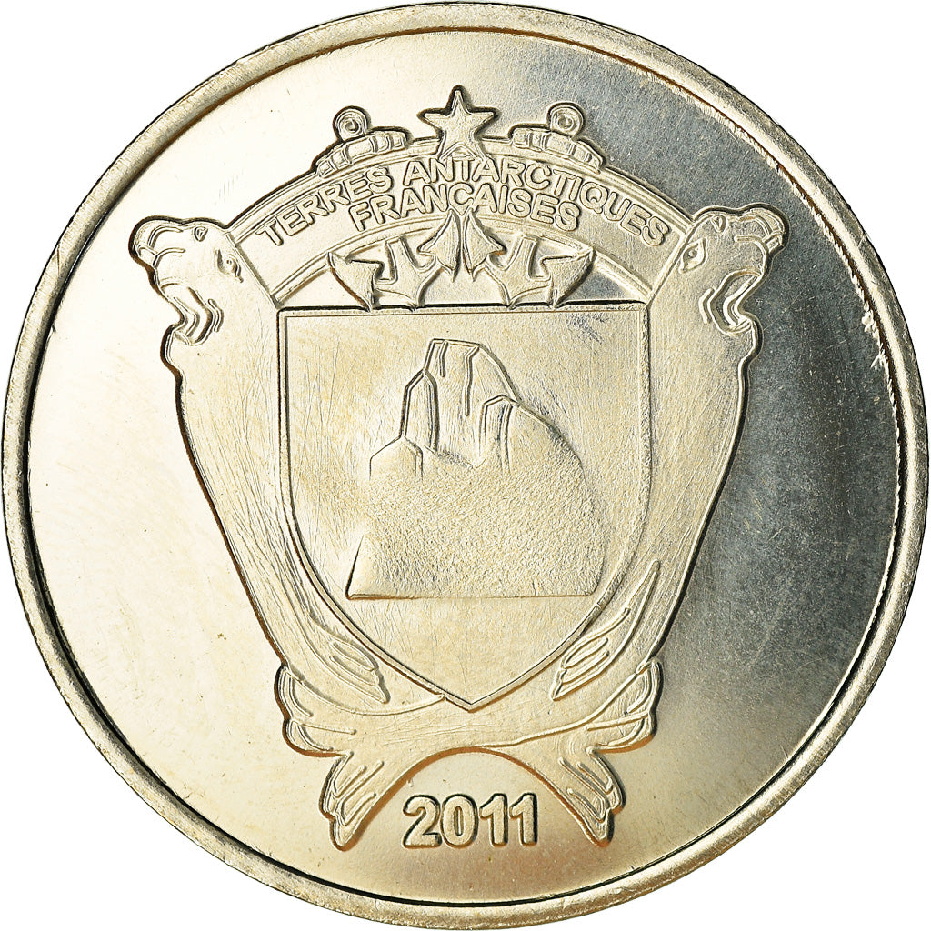 French Southern and Antartic Land, 50 Francs, Phoque, 2011, MS(63), Cupro-nickel