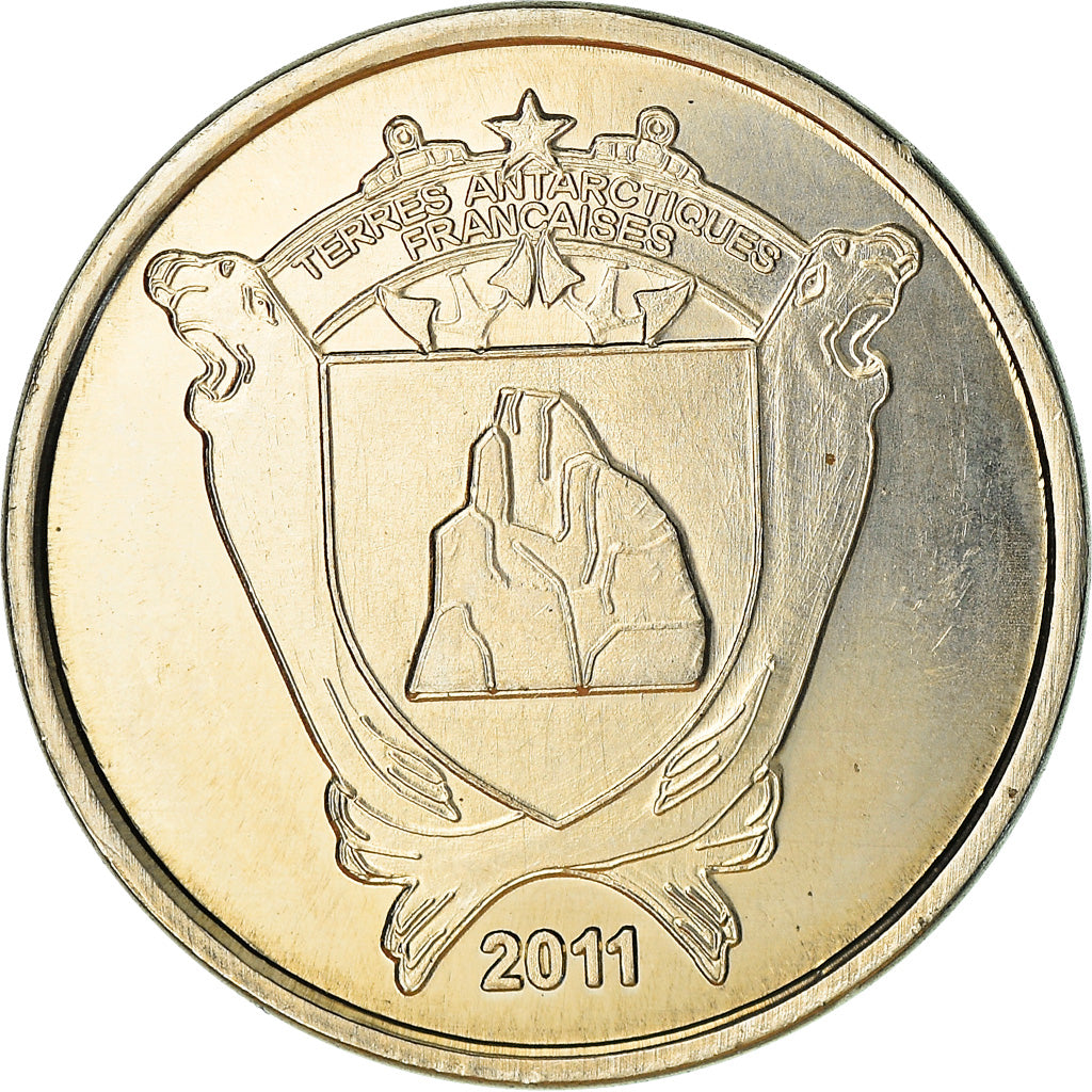 French Southern and Antartic Land, 10 Francs, Calmar, 2011, MS(63), Cupro-nickel