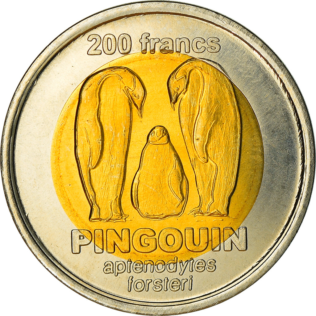 French Southern and Antartic Land, 200 Francs, Pingouin, 2011, MS(63)