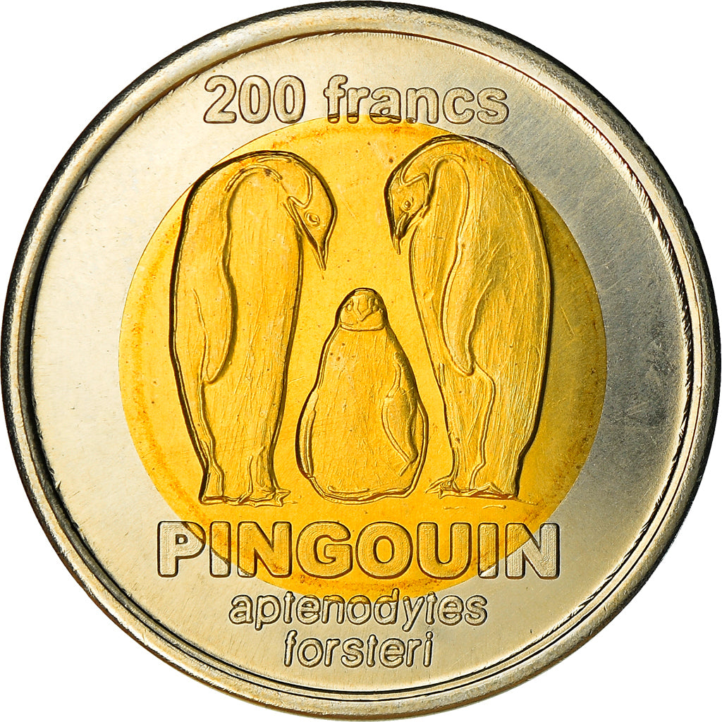 French Southern and Antartic Land, 200 Francs, Pingouin, 2011, MS(63)