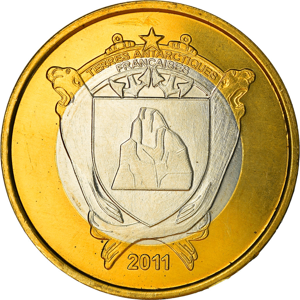 French Southern and Antartic Land, 500 Francs, Cachalot, 2011, SPL, Bi-Metallic