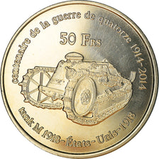 Coin, France, 50 Francs, 2014, Ile Juan Da Nova, MS(63), Cupro-nickel Aluminium