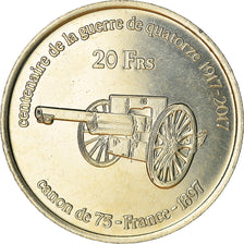 Coin, France, 20 Francs, 2017, Ile Juan Da Nova, MS(63), Cupro-nickel Aluminium