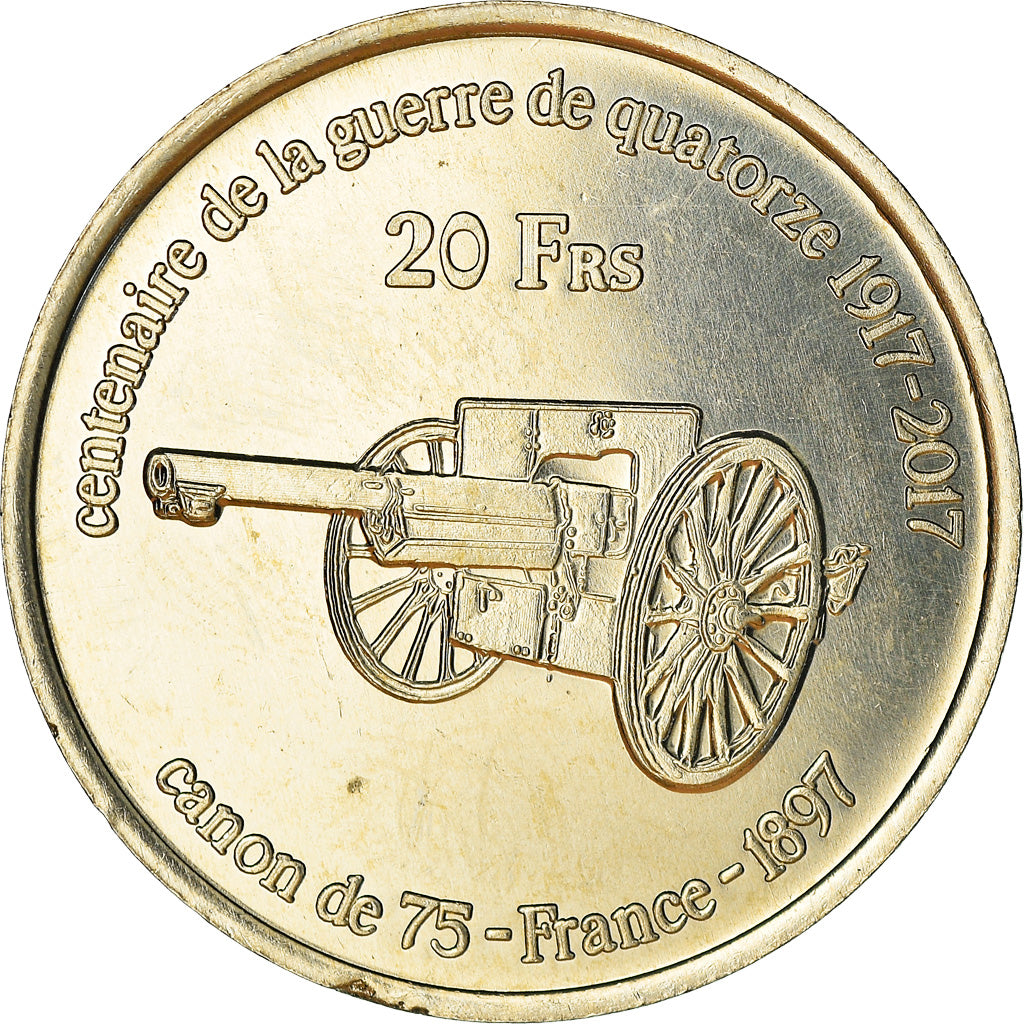 Coin, France, 20 Francs, 2017, Ile Juan Da Nova, MS(63), Cupro-nickel Aluminium