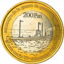 Coin, France, 200 Francs, 2018, Ile Juan Da Nova, MS(63), Bi-Metallic