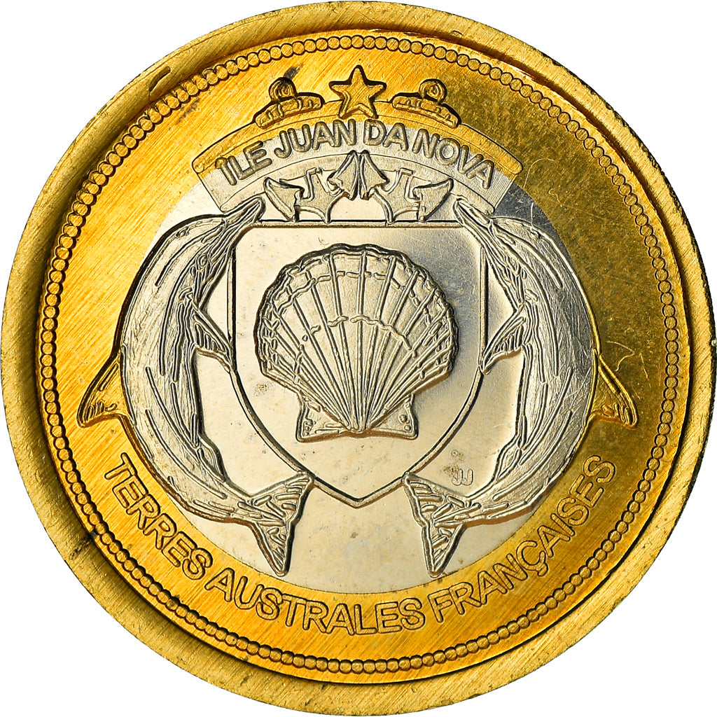 Coin, France, 200 Francs, 2018, Ile Juan Da Nova, MS(63), Bi-Metallic