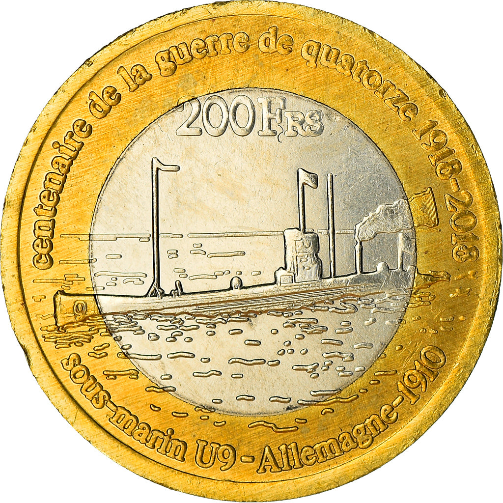 Moneta, Francja, 200 Francs, 2018, Ile Juan Da Nova, MS(63), Bimetaliczny
