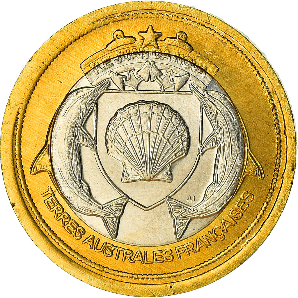 Moneta, Francja, 200 Francs, 2018, Ile Juan Da Nova, MS(63), Bimetaliczny