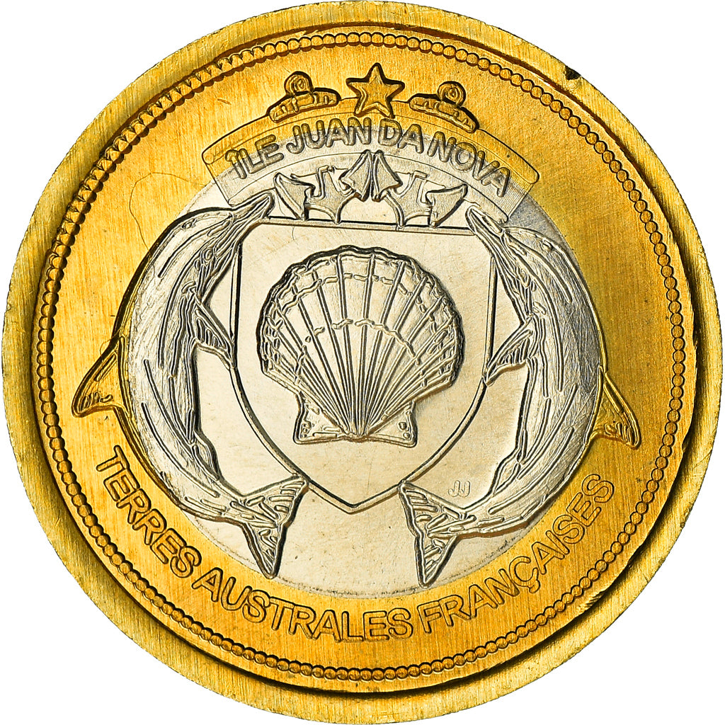 Coin, France, 200 Francs, 2018, Ile Juan Da Nova, MS(63), Bi-Metallic