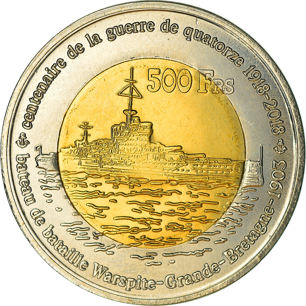 Monnaie, France, 500 Francs, 2018, Ile Juan Da Nova, SPL, Bi-Metallic