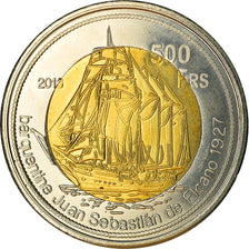 Coin, France, 500 Francs, 2013, Ile Juan Da Nova, MS(63), Bi-Metallic