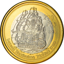 Coin, France, 200 Francs, 2013, Ile Juan Da Nova, MS(63), Bi-Metallic