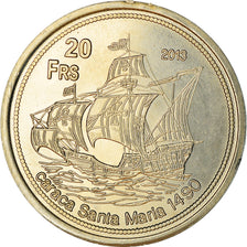 Moneta, Francia, 20 Francs, 2013, Ile Juan Da Nova, SPL, Rame-nichel-alluminio