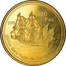 Coin, France, 100 Francs, 2013, Ile Juan Da Nova, MS(63), Bronze-Aluminium