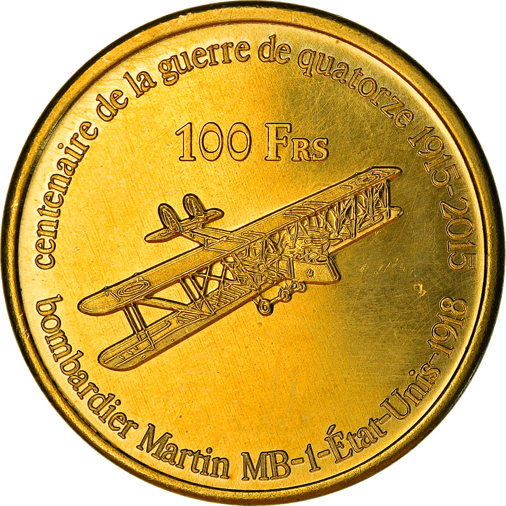 Münze, Frankreich, 100 Francs, 2015, Bassas da India, UNZ, Bronze-Aluminium
