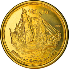 Münze, Frankreich, 100 Francs, 2012, Bassas da India, UNZ, Bronze-Aluminium