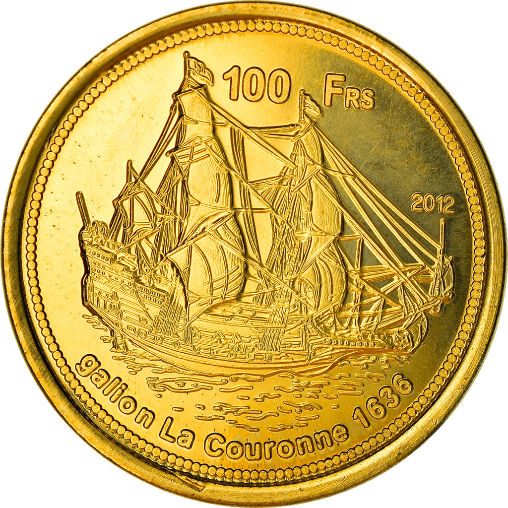 Coin, France, 100 Francs, 2012, Bassas da India, MS(63), Bronze-Aluminium