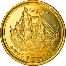 Coin, France, 100 Francs, 2012, Bassas da India, MS(63), Bronze-Aluminium
