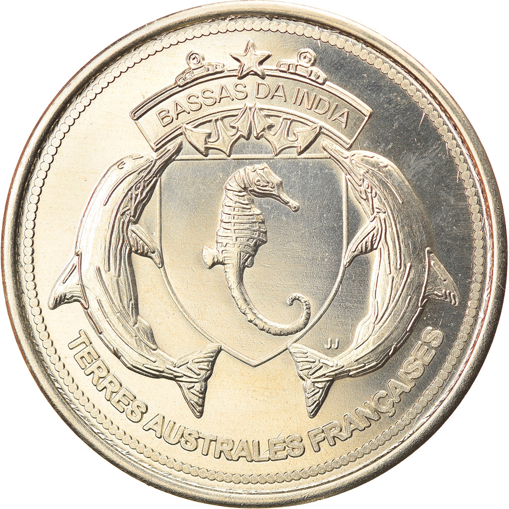 Coin, France, 50 Francs, 2014, Bassas da India, MS(63), Cupro-nickel Aluminium