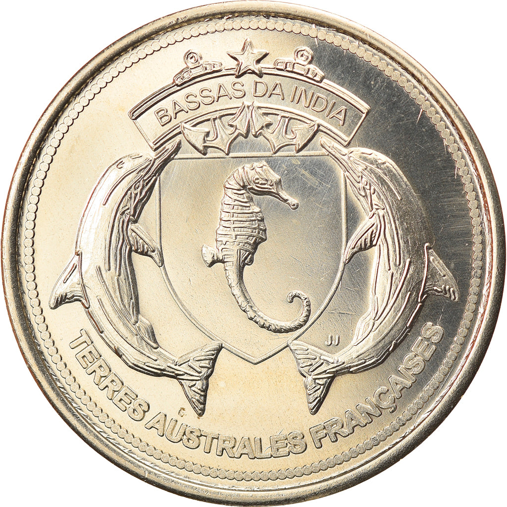 Moeda, França, 50 Francs, 2014, Bassas da India, MS(63), Cuproníquel Alumínio