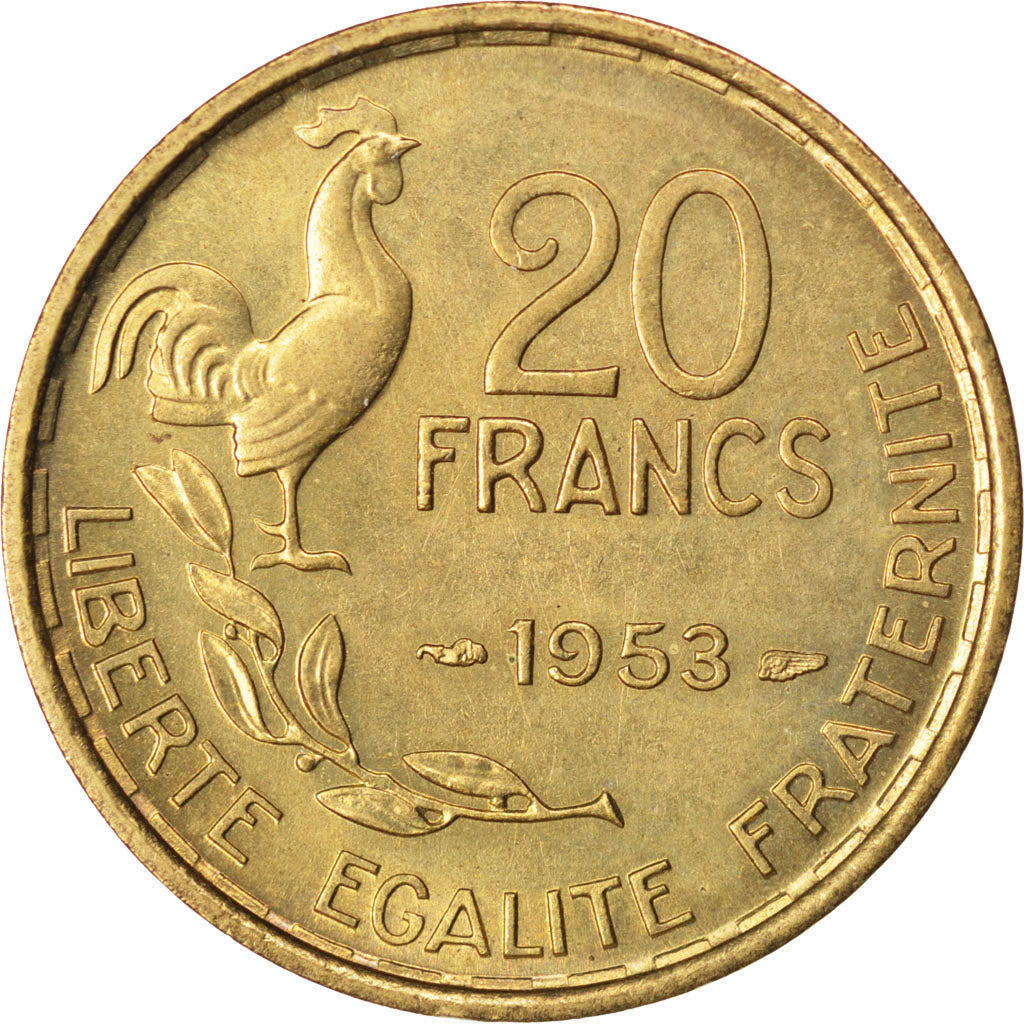 IVème République, 20 Francs Guiraud 1953, KM 917.1