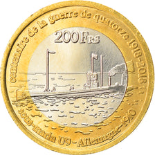 Coin, France, 200 Francs, 2018, Bassas da India, MS(63), Bi-Metallic