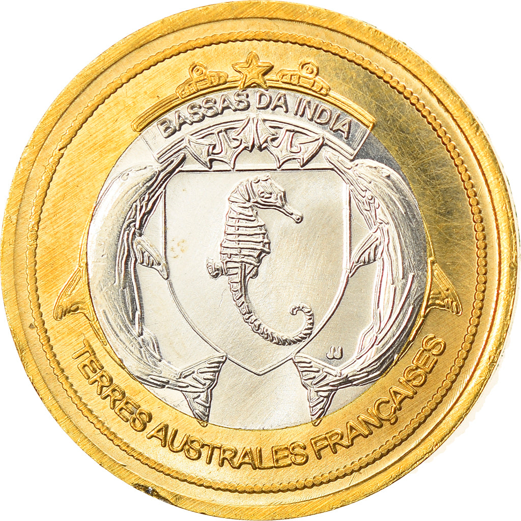 Coin, France, 200 Francs, 2018, Bassas da India, MS(63), Bi-Metallic