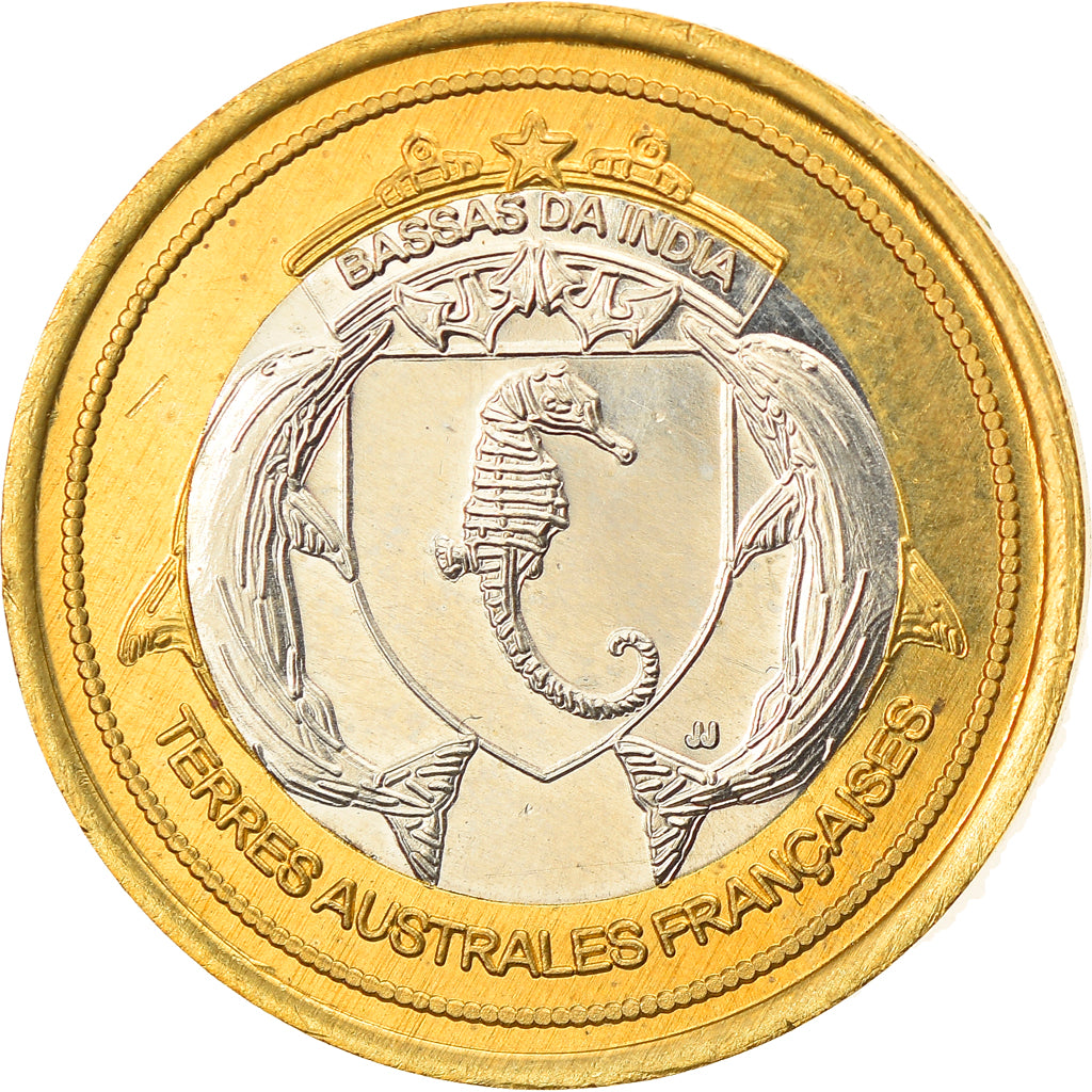 Coin, France, 200 Francs, 2018, Bassas da India, MS(63), Bi-Metallic