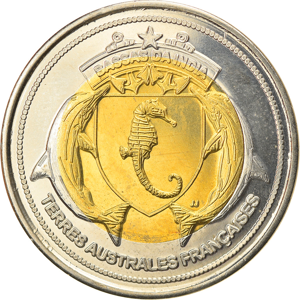 Coin, France, 500 Francs, 2012, Bassas da India, MS(63), Bi-Metallic
