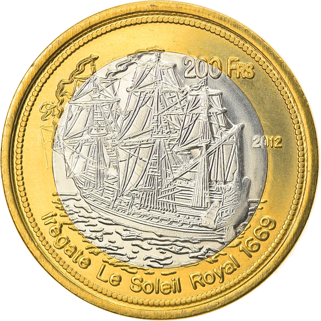 Münze, Frankreich, 200 Francs, 2012, Bassas da India, UNZ, Bi-Metallic