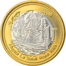Münze, Frankreich, 200 Francs, 2012, Bassas da India, UNZ, Bi-Metallic