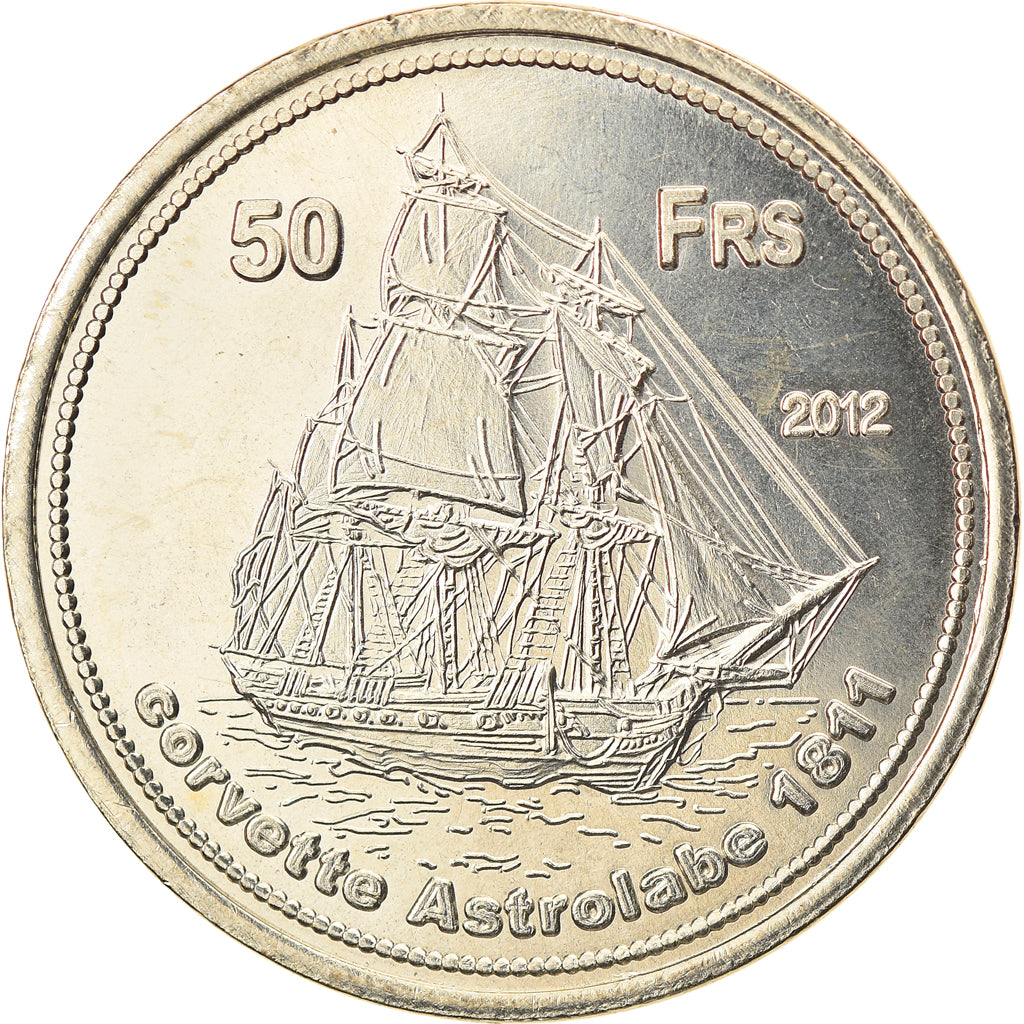 Moneta, Francia, 50 Francs, 2012, Bassas da India, SPL, Rame-nichel-alluminio