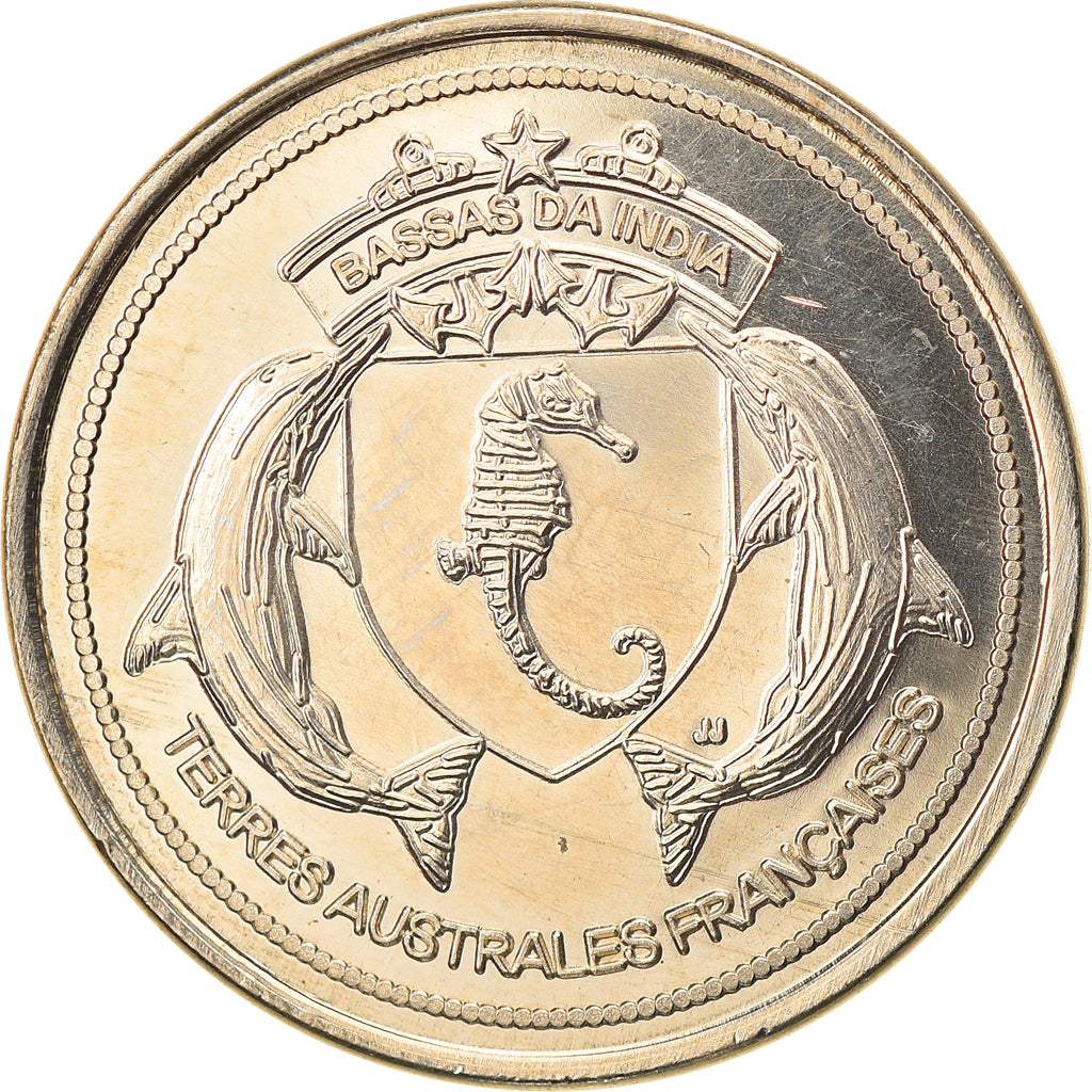 Moneta, Francja, 10 Francs, 2012, Bassas da India, MS(63), Miedzionikiel
