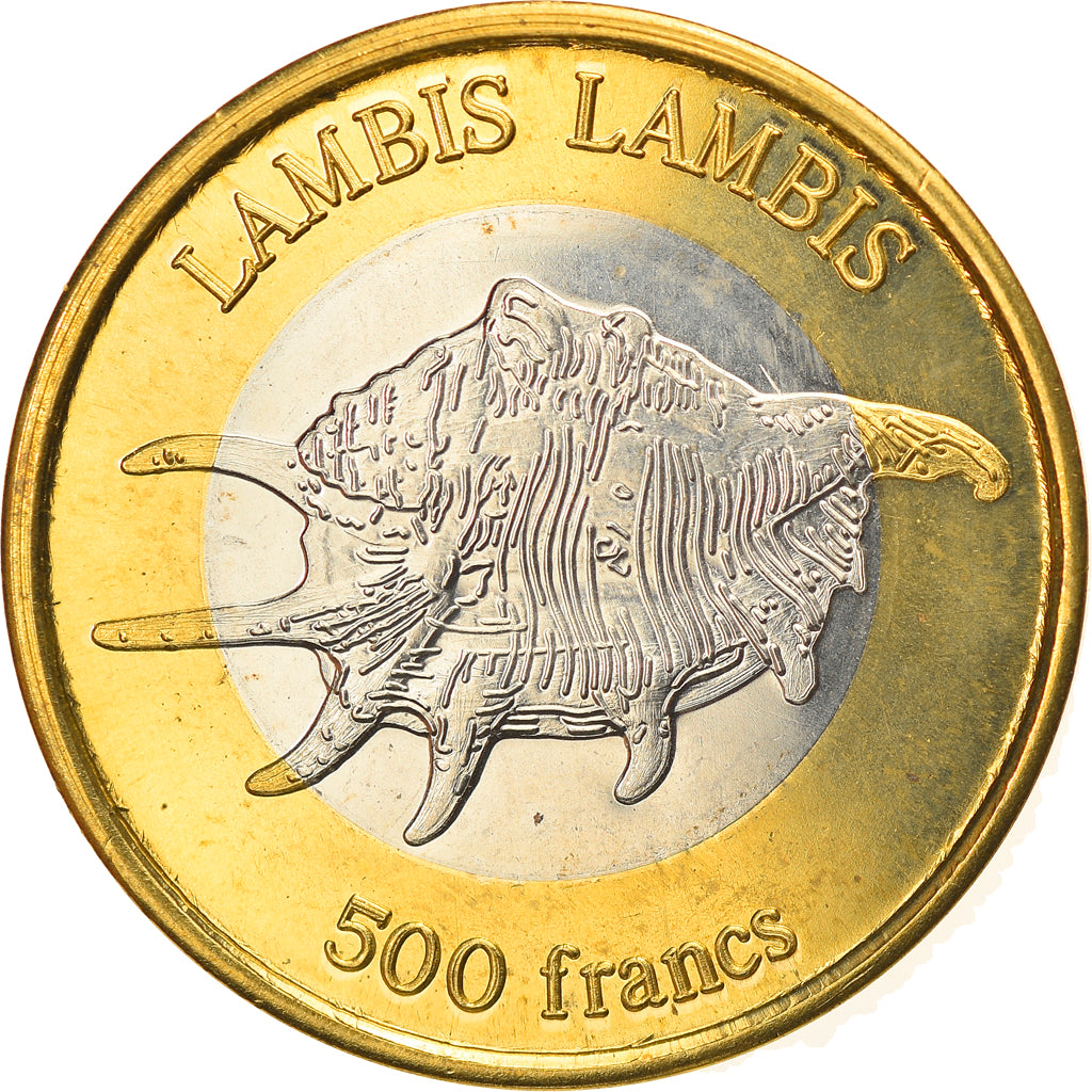 Coin, France, 500 Francs, 2011, Wallis & Futuna, MS(63), Bi-Metallic