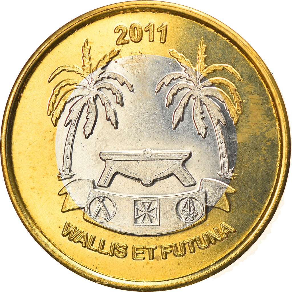 Coin, France, 500 Francs, 2011, Wallis & Futuna, MS(63), Bi-Metallic