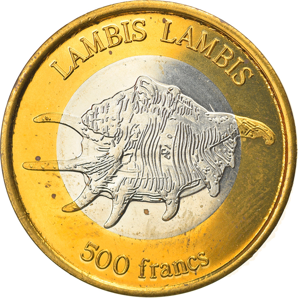 Coin, France, 500 Francs, 2011, Wallis & Futuna, MS(63), Bi-Metallic