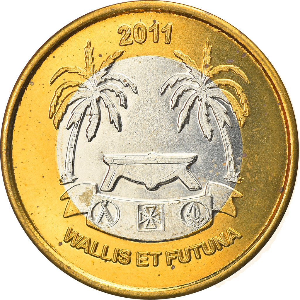 Coin, France, 500 Francs, 2011, Wallis & Futuna, MS(63), Bi-Metallic