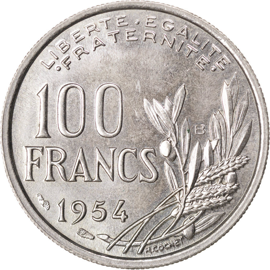 Coin, France, Cochet, 100 Francs, 1954, Beaumont le Roger, MS(60-62)