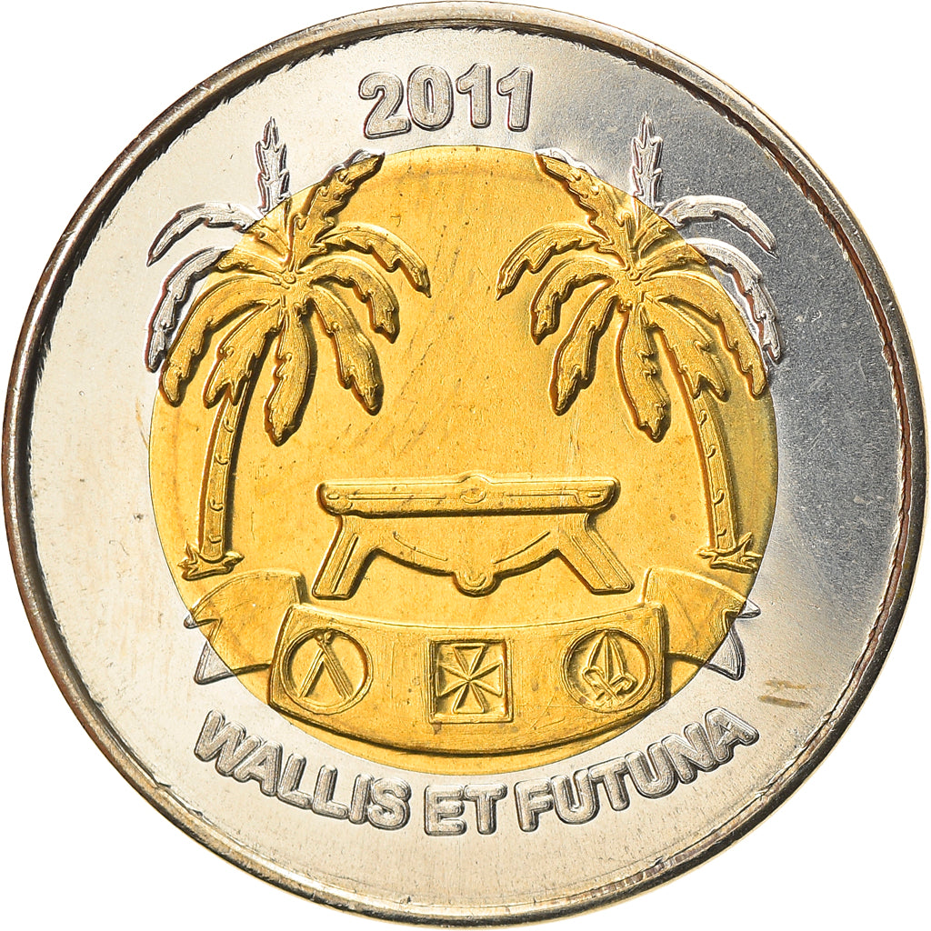 Coin, France, 200 Francs, 2011, Wallis & Futuna, MS(63), Bi-Metallic