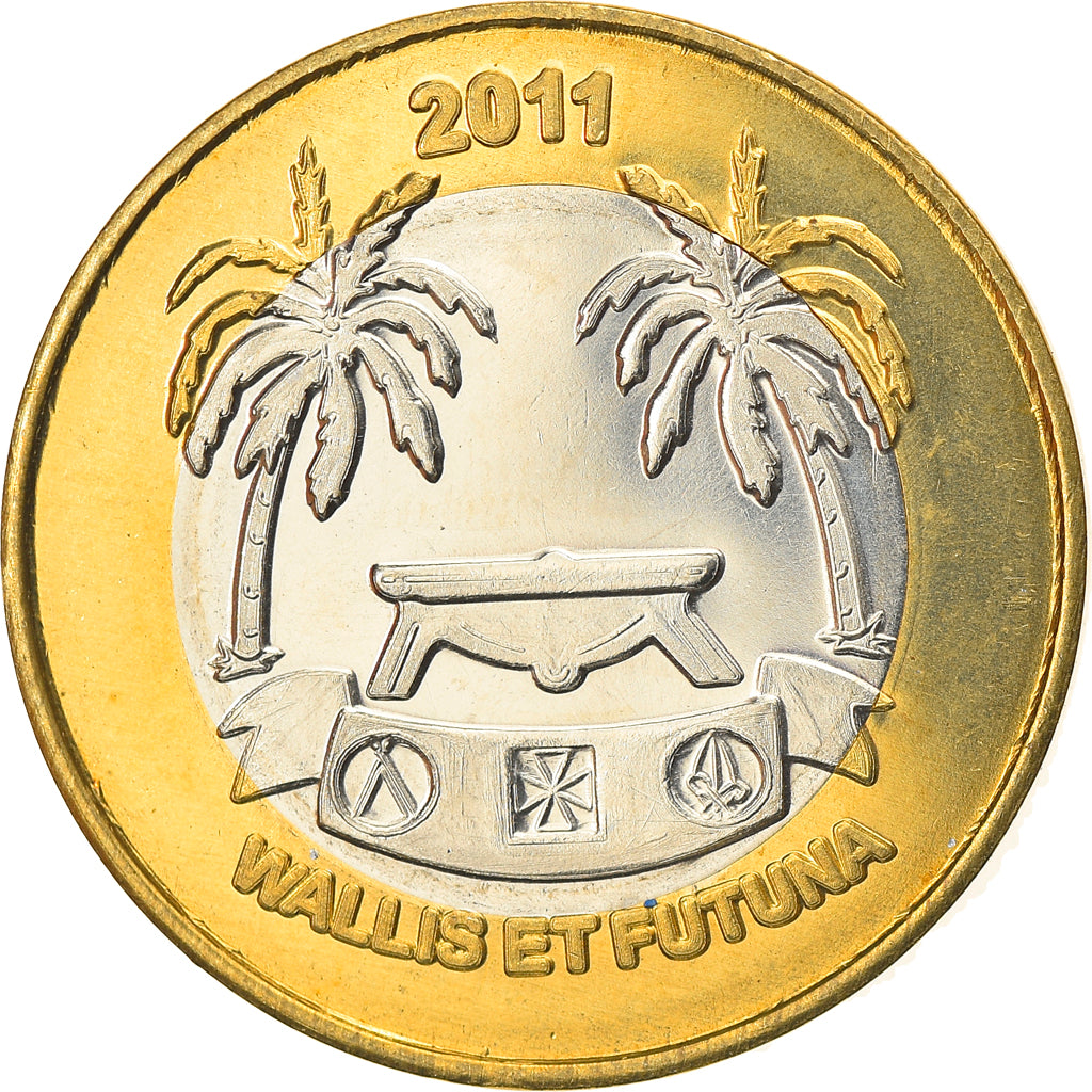 Moneta, Francia, 10 Francs, 2011, Wallis & Futuna, SPL, Bi-metallico