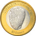 Moneta, Francja, 10 Francs, 2011, Wallis & Futuna, MS(63), Bimetaliczny