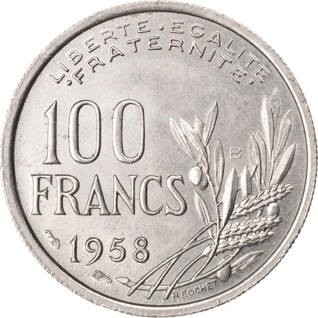 FRANCE, Cochet, 100 Francs, 1958, Beaumont - Le Roger, KM #919.2, AU(55-58),...