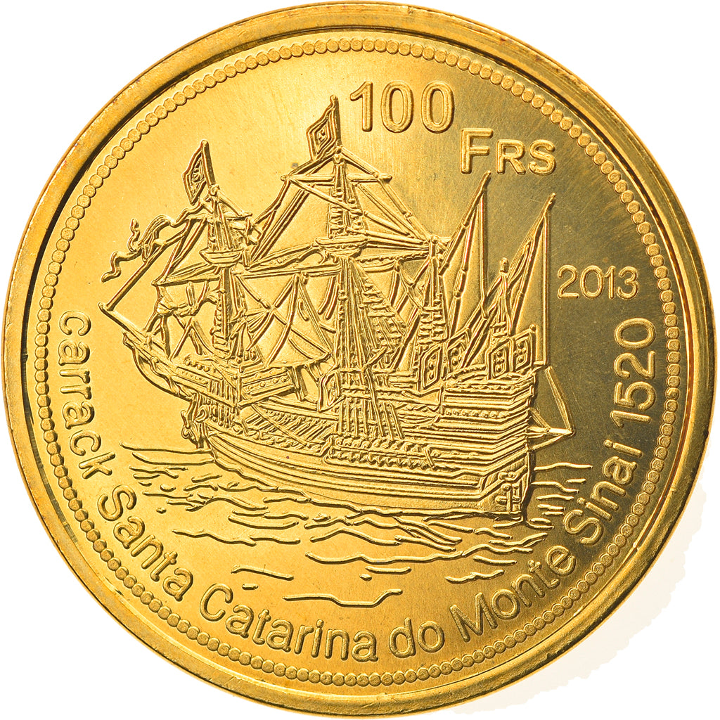 Coin, France, 100 Francs, 2013, TERRES AUSTRALES FRANÇAISES, MS(63)