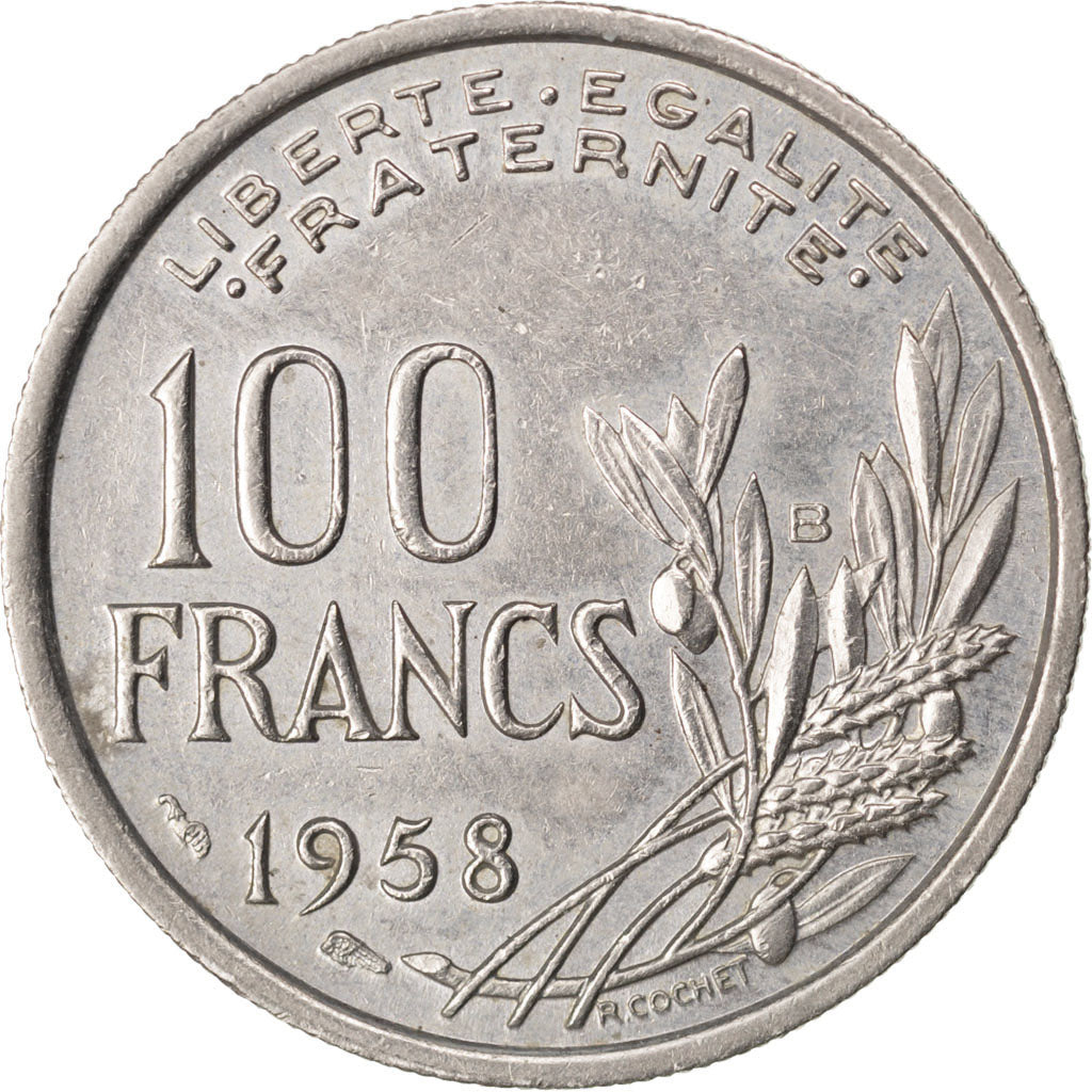 FRANCE, Cochet, 100 Francs, 1958, Beaumont - Le Roger, KM #919.2, EF(40-45),...