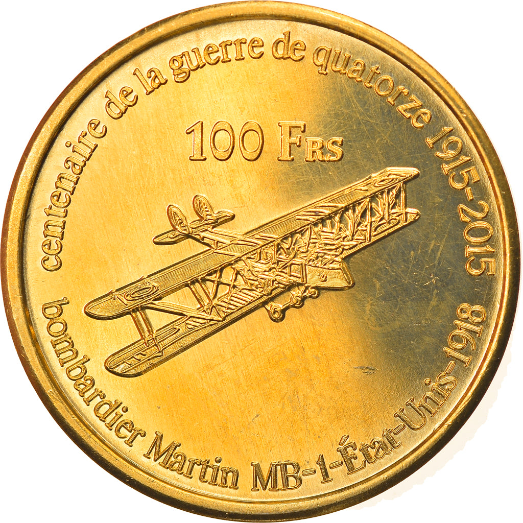 Moneta, Francia, 100 Francs, 2015, TERRES AUSTRALES FRANÇAISES, SPL