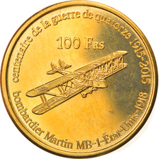 Moneta, Francia, 100 Francs, 2015, TERRES AUSTRALES FRANÇAISES, SPL