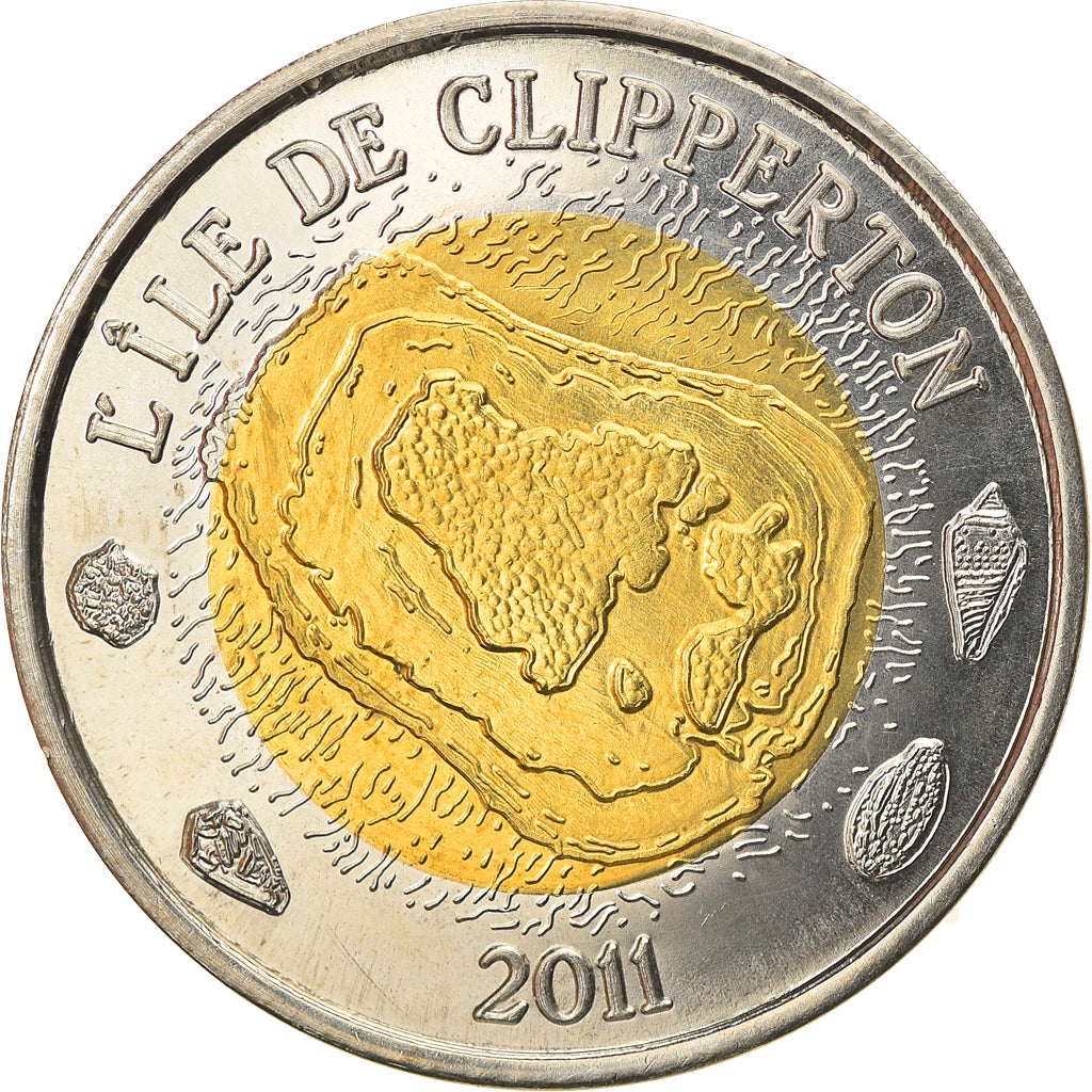 Coin, France, 500 Francs, 2011, Clipperton, MS(63), Bi-Metallic